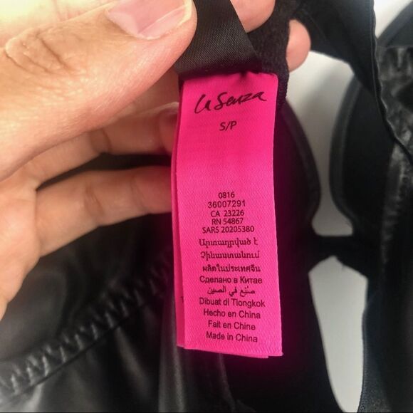 LA Senza Black Semi Sheen Bodysuit Size Small - Picture 6 of 7